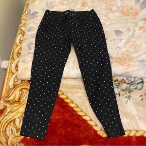 Old navy black polka dot pixie pants mid rise